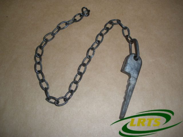 USED GENUINE LAND ROVER SERIES LIGHTWEIGHT TAILGATE LOCK-PIN & CHAIN PART 346061