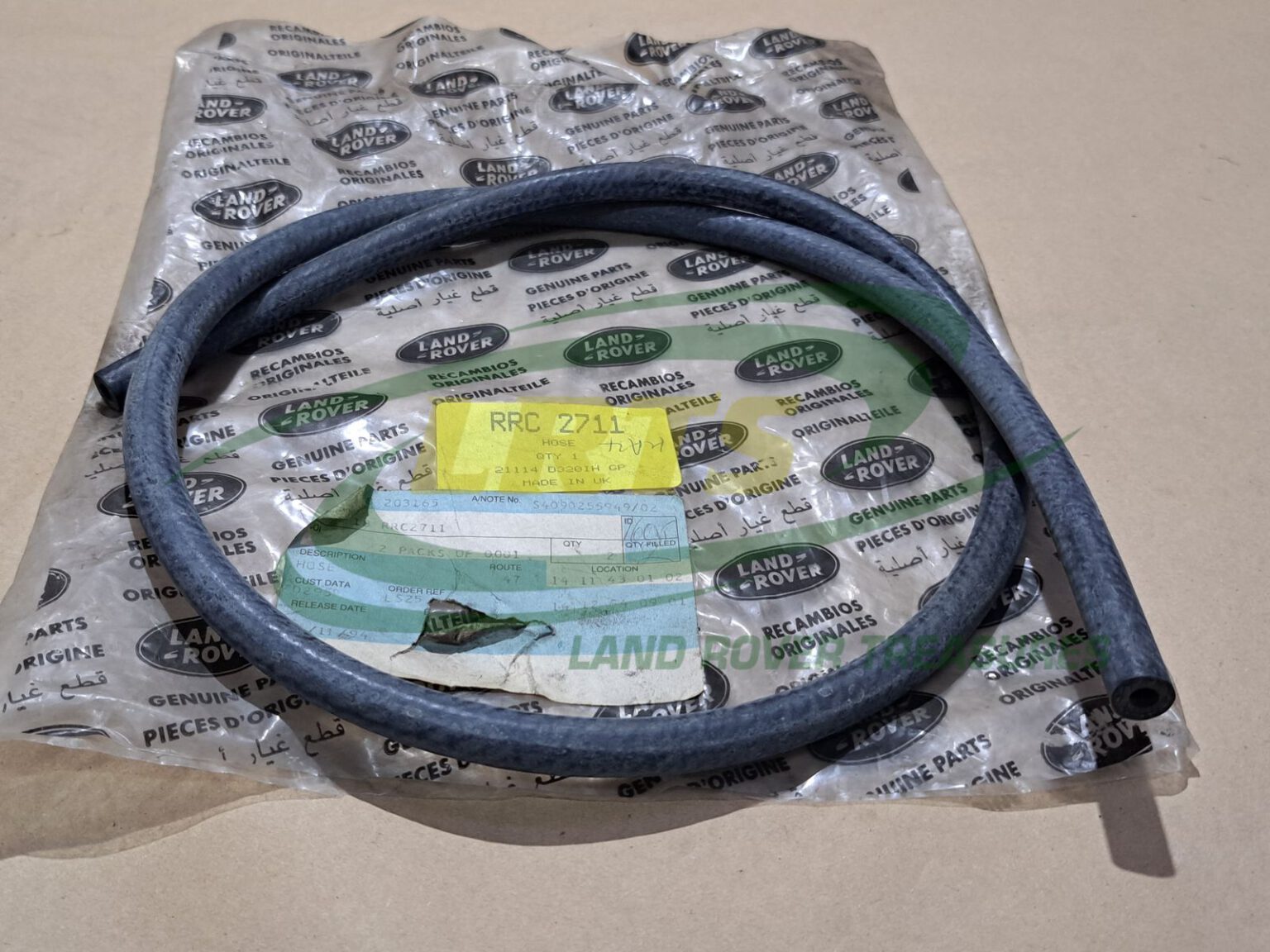 RRC2711 COOLANT HOSE V8 TWIN CARB RADIATOR LAND ROVER SERIES 3 DEF